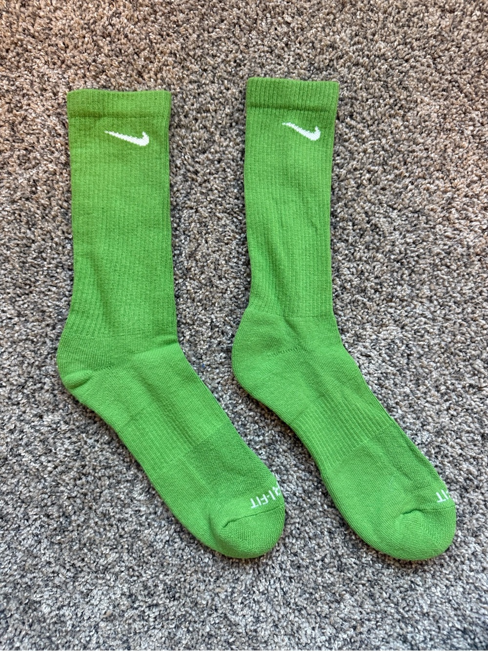 Lime Green Nike Crew Socks
